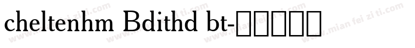 cheltenhm Bdithd bt字体转换